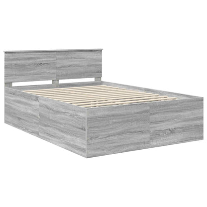 Bed Frame Grey Sonoma 150 x 200 cm Engineered Wood