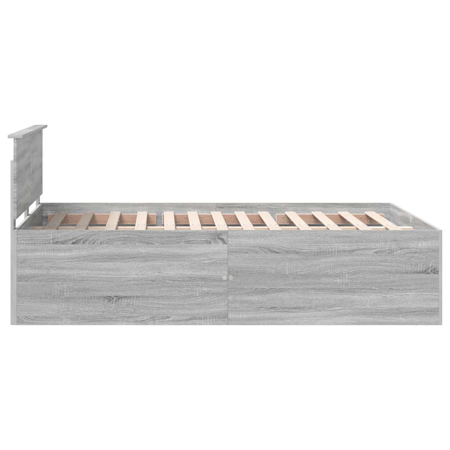 Bed Frame Grey Sonoma 150 x 200 cm Engineered Wood
