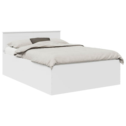 Bed Frame with Headboard White 140 x 200 cm Engineered Wood