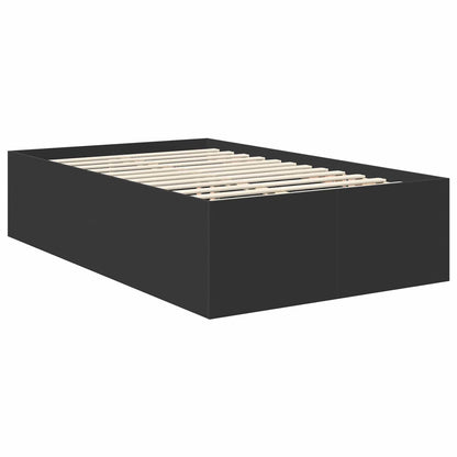 Bed Frame with Headboard Black 120 x 190 cm Engineered Wood