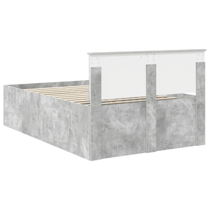 Bed Frame Concrete Grey 120 x 190 cm Engineered Wood