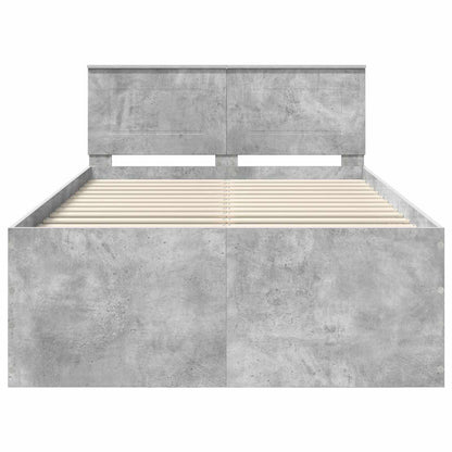 Bed Frame Concrete Grey 120 x 190 cm Engineered Wood