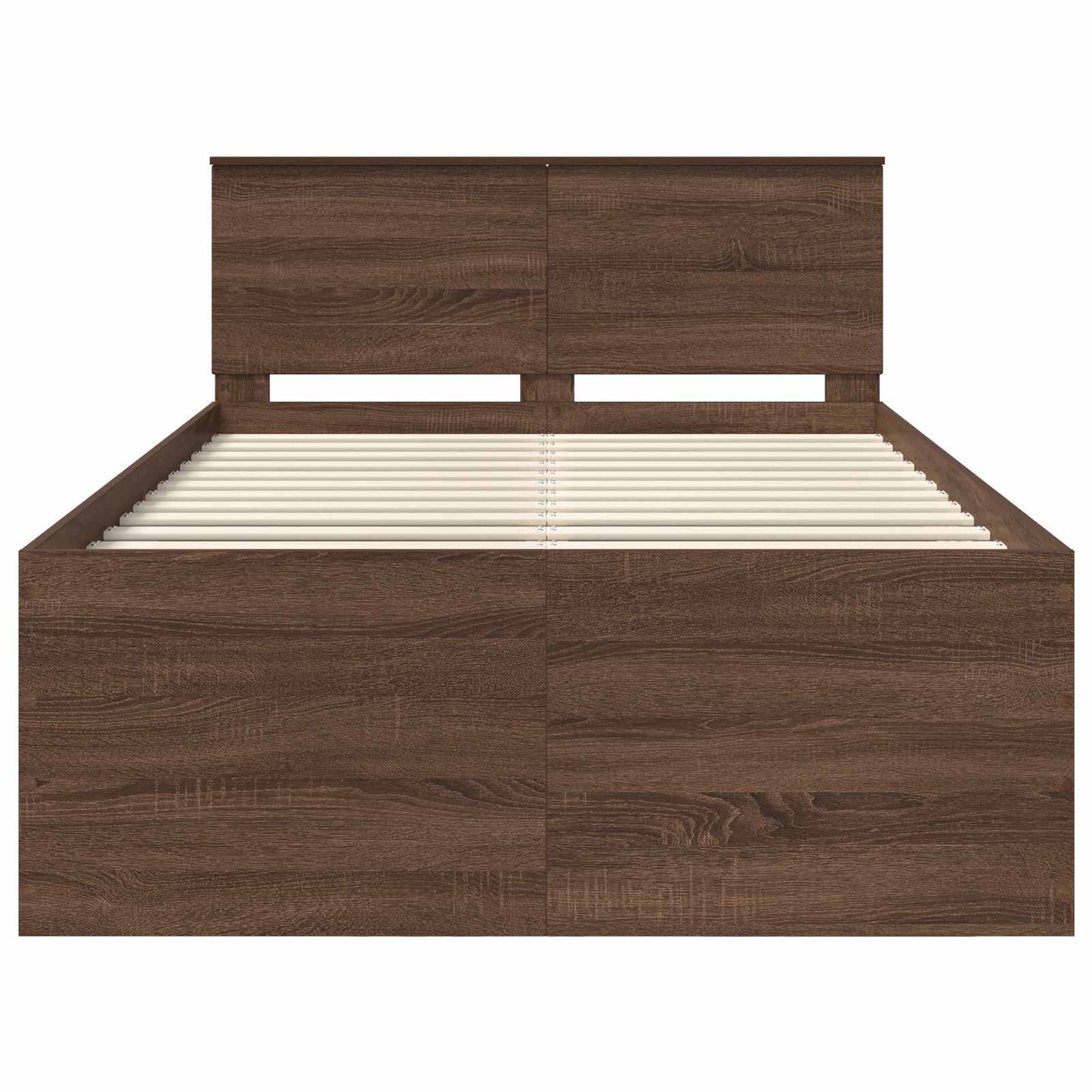 Bed Frame with Headboard Brown Oak 120 x 190 cm Engineered Wood