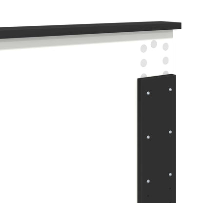 Bed Frame with Headboard Black 120 x 200 cm Engineered Wood