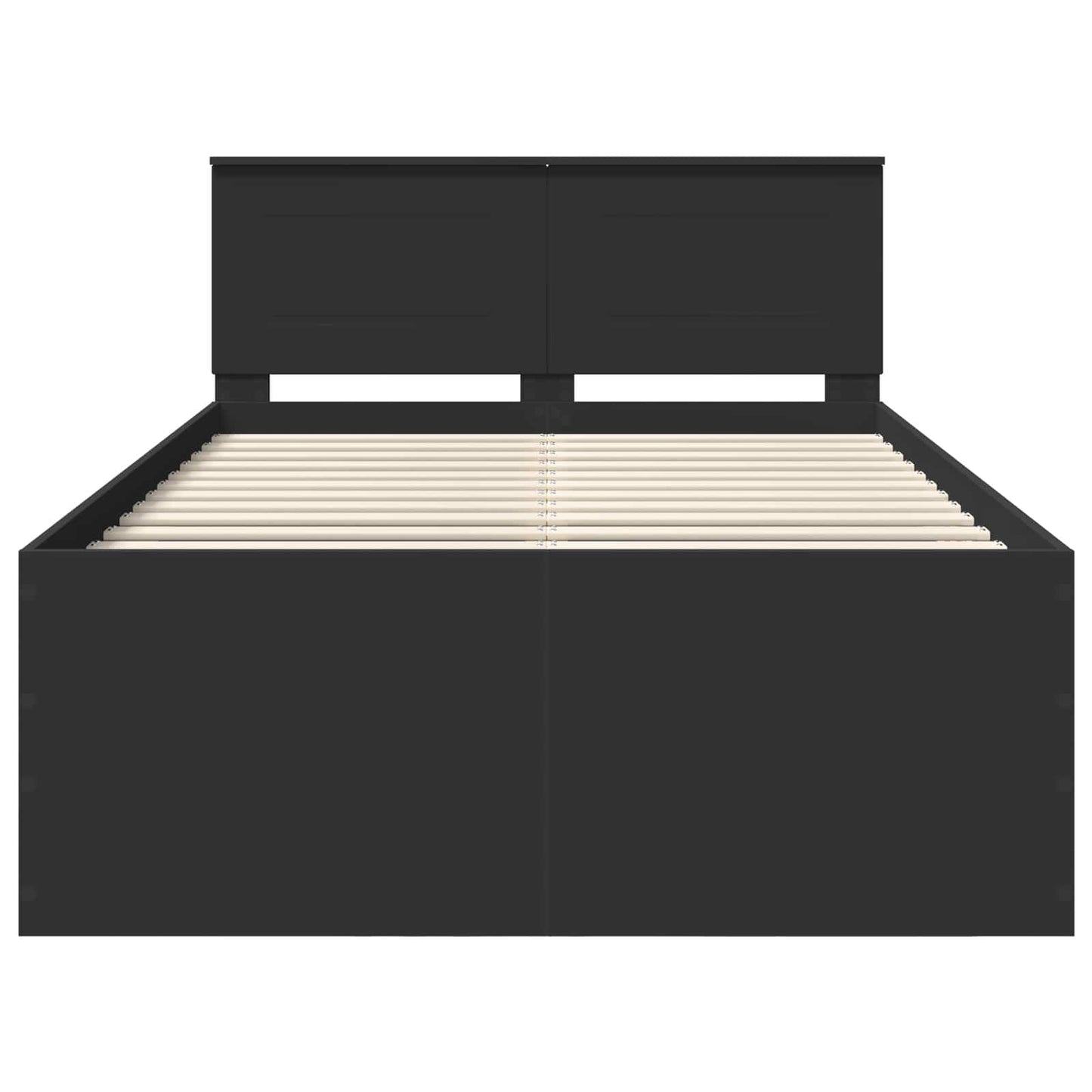 Bed Frame with Headboard Black 120 x 200 cm Engineered Wood