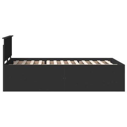 Bed Frame with Headboard Black 120 x 200 cm Engineered Wood