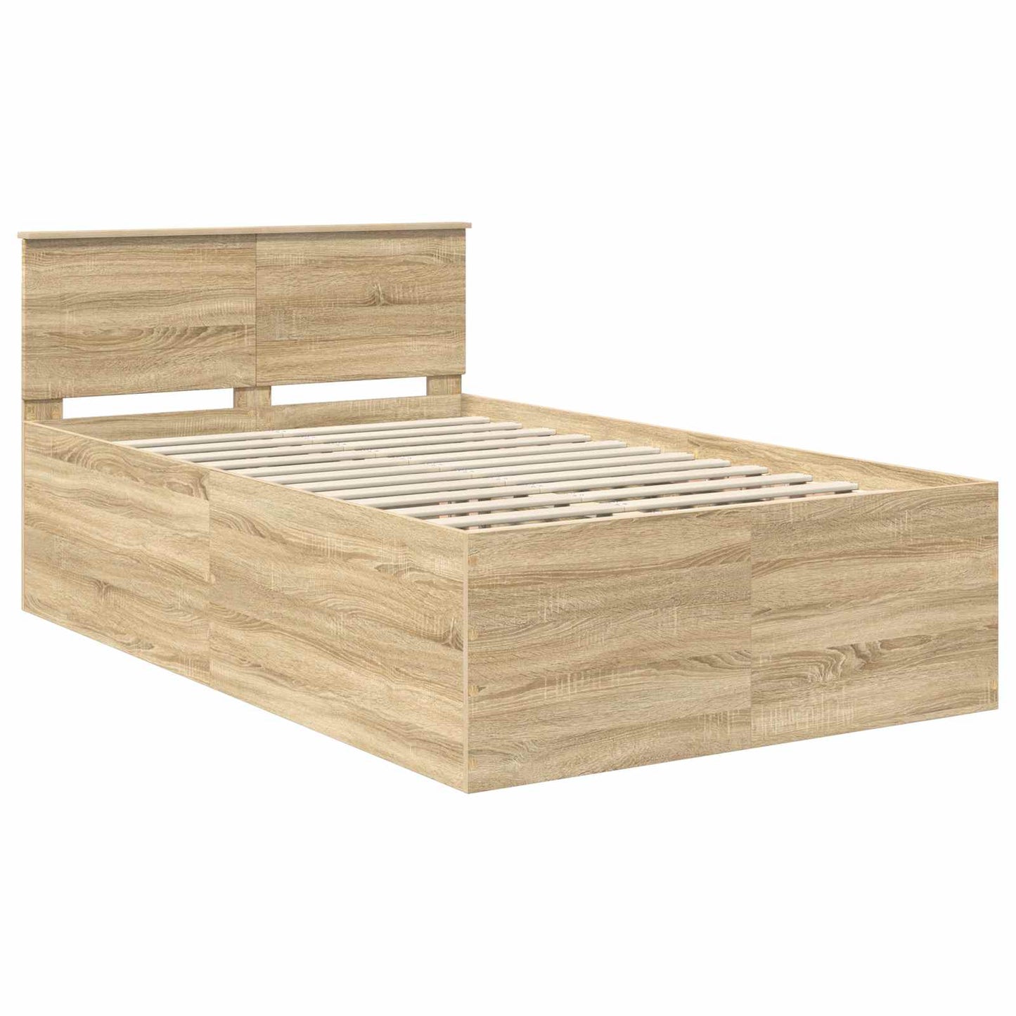 Bed Frame Sonoma Oak 120 x 200 cm Engineered Wood