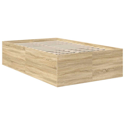 Bed Frame Sonoma Oak 120 x 200 cm Engineered Wood