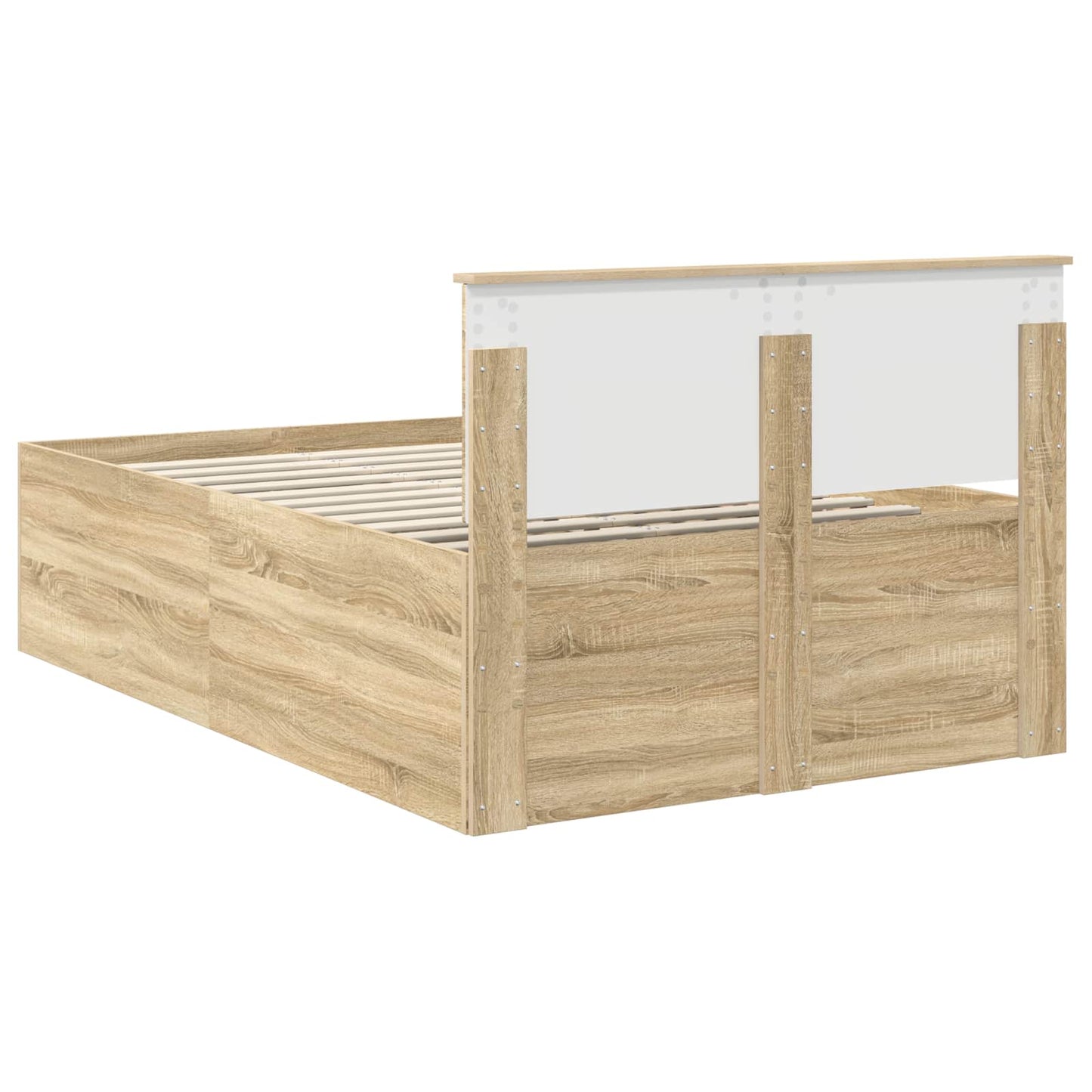 Bed Frame Sonoma Oak 120 x 200 cm Engineered Wood