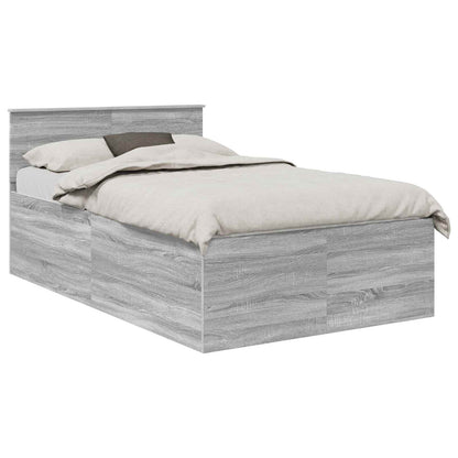 Bed Frame Grey Sonoma 120 x 200 cm Engineered Wood