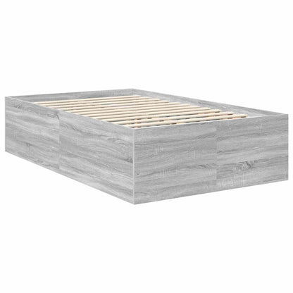 Bed Frame Grey Sonoma 120 x 200 cm Engineered Wood