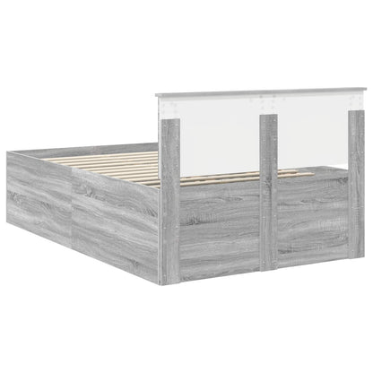 Bed Frame Grey Sonoma 120 x 200 cm Engineered Wood
