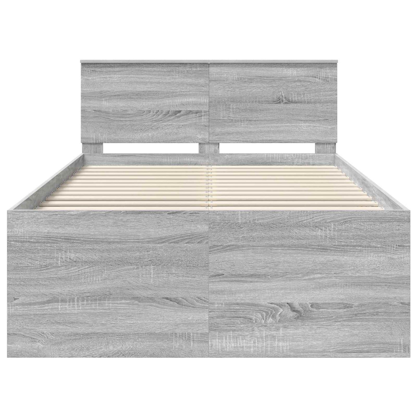 Bed Frame Grey Sonoma 120 x 200 cm Engineered Wood