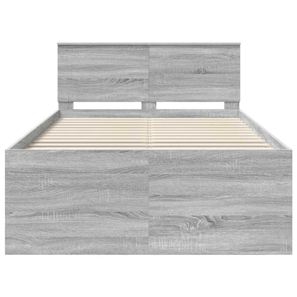 Bed Frame Grey Sonoma 120 x 200 cm Engineered Wood
