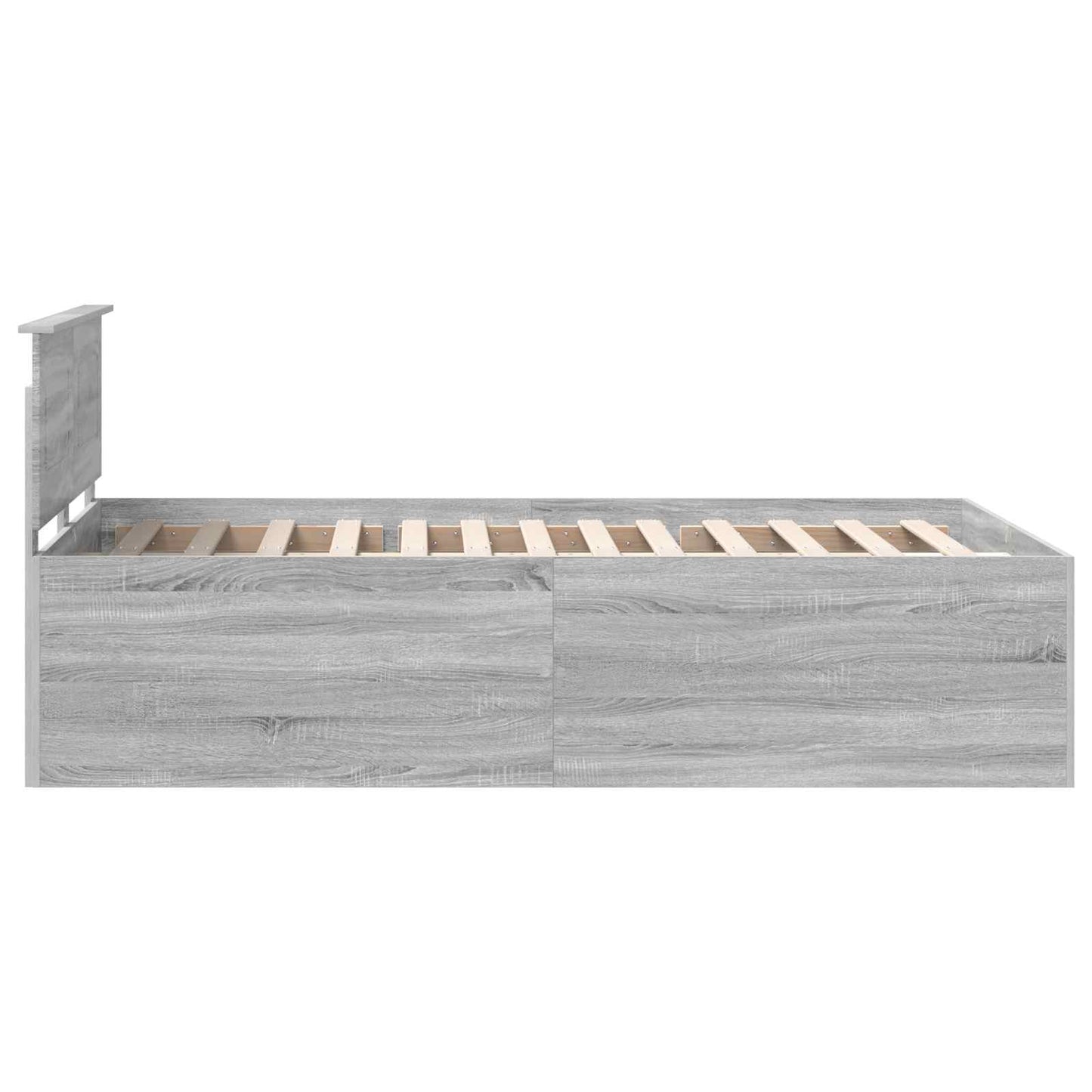 Bed Frame Grey Sonoma 120 x 200 cm Engineered Wood