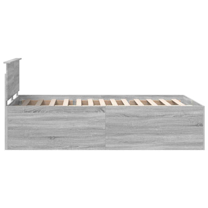 Bed Frame Grey Sonoma 120 x 200 cm Engineered Wood