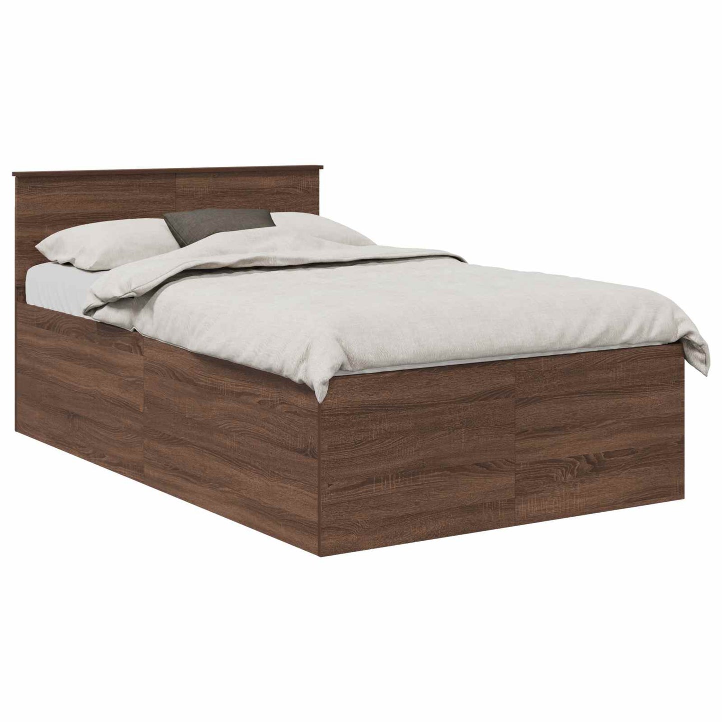 Bed Frame with Headboard Brown Oak 120 x 200 cm Engineered Wood