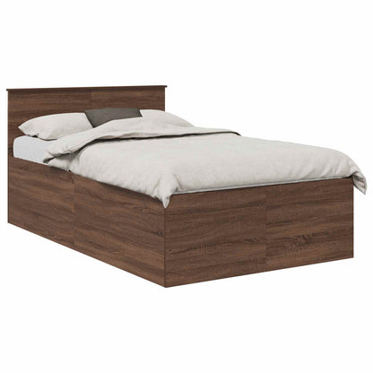Bed Frame with Headboard Brown Oak 120 x 200 cm Engineered Wood