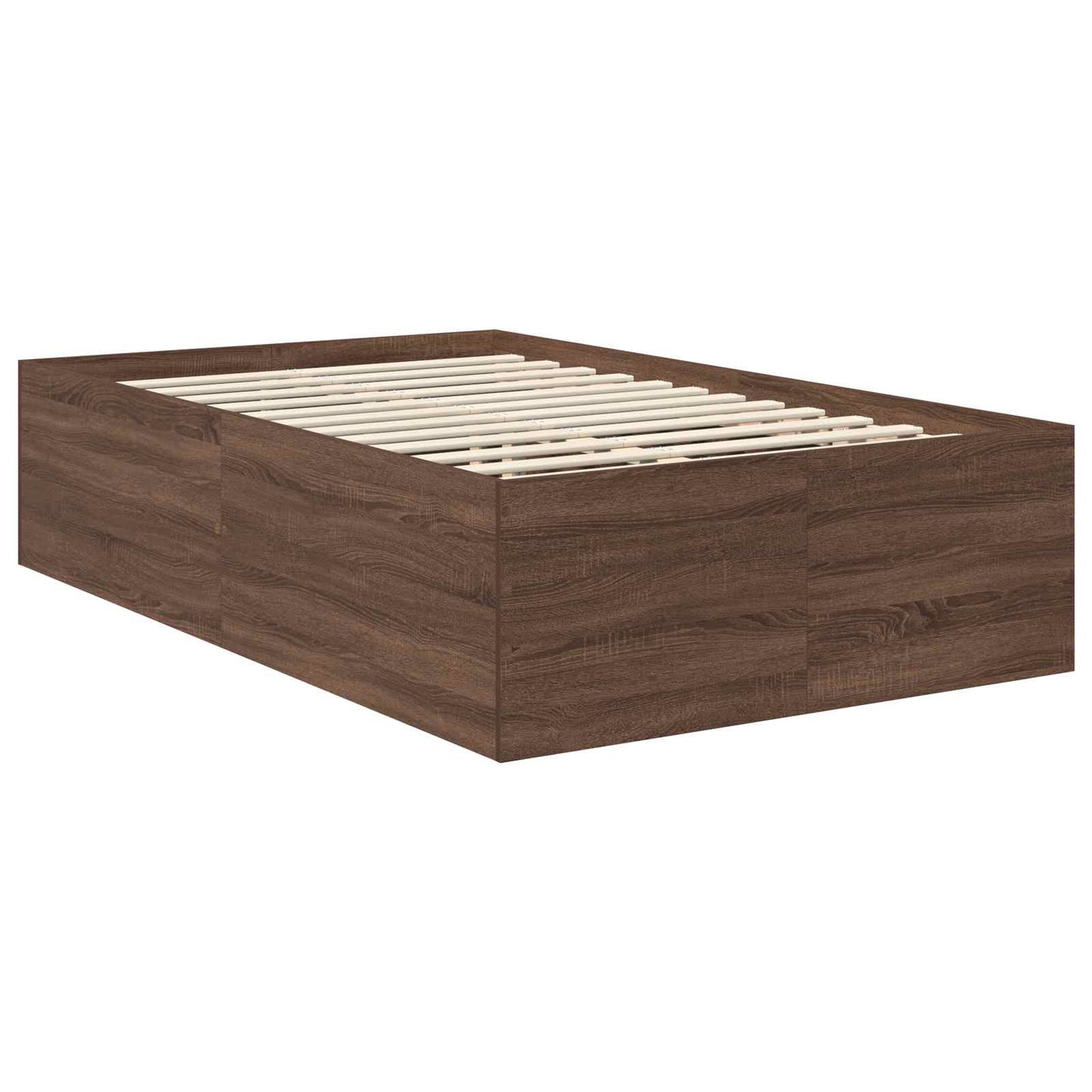 Bed Frame with Headboard Brown Oak 120 x 200 cm Engineered Wood