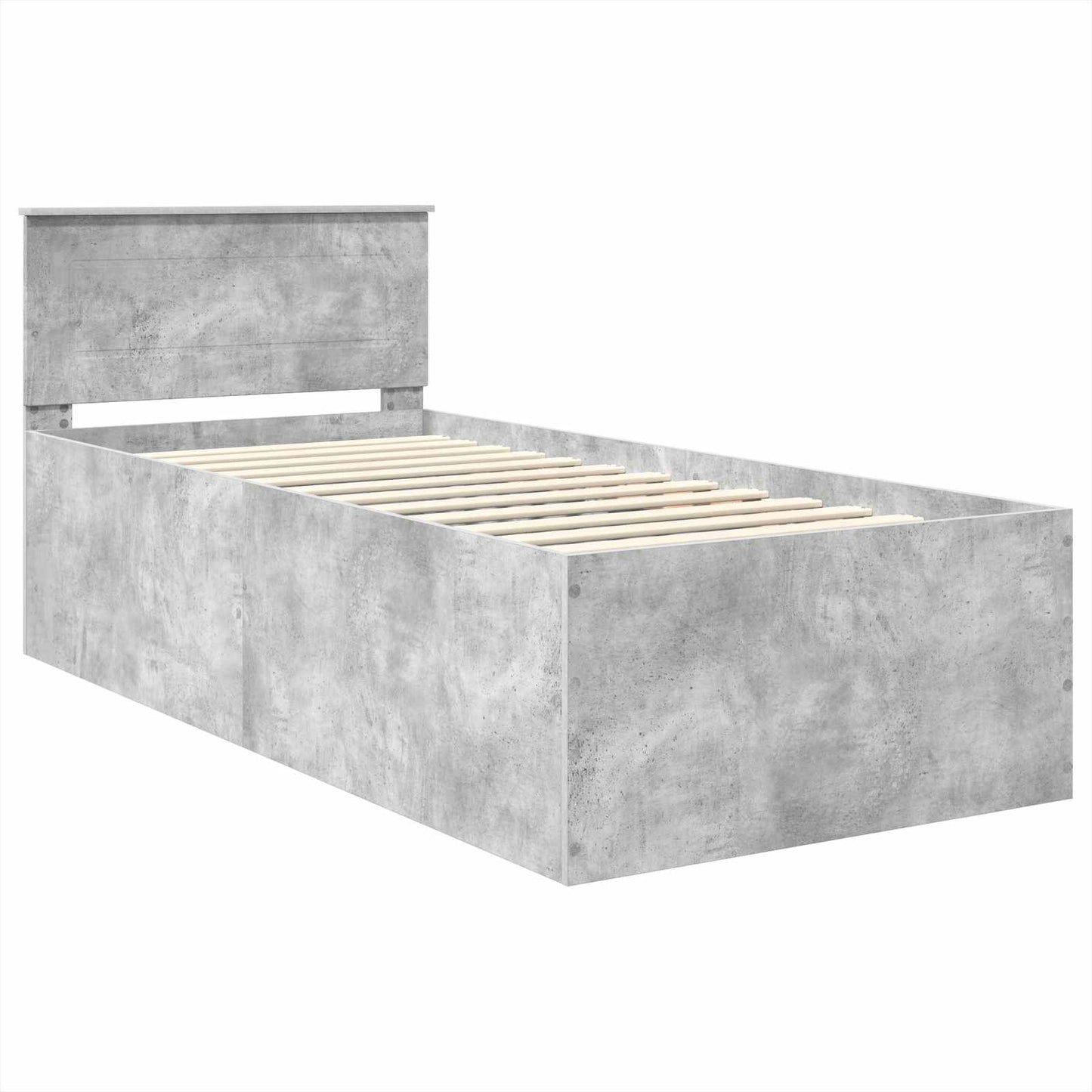 Bed Frame Concrete Grey 120 x 200 cm Engineered Wood