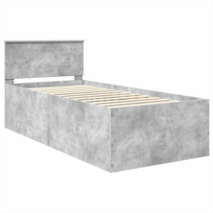 Bed Frame Concrete Grey 120 x 200 cm Engineered Wood