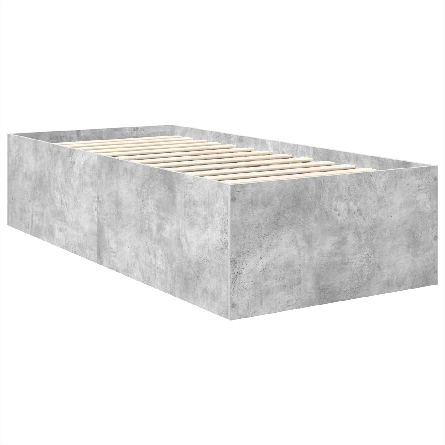 Bed Frame Concrete Grey 120 x 200 cm Engineered Wood