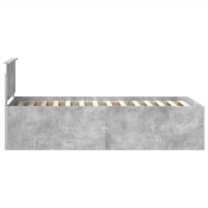 Bed Frame Concrete Grey 120 x 200 cm Engineered Wood