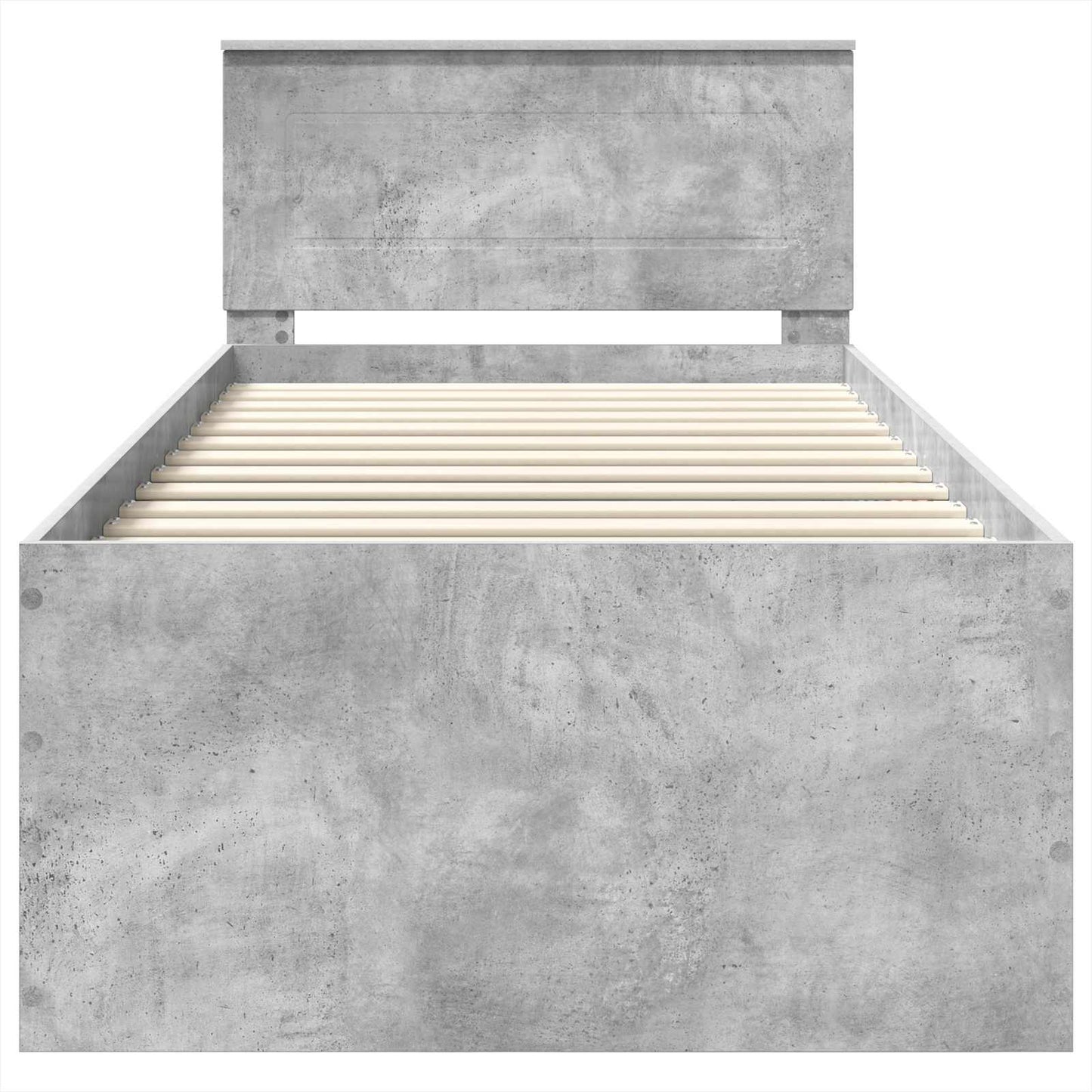 Bed Frame Concrete Grey 75 x 190 cm Engineered Wood
