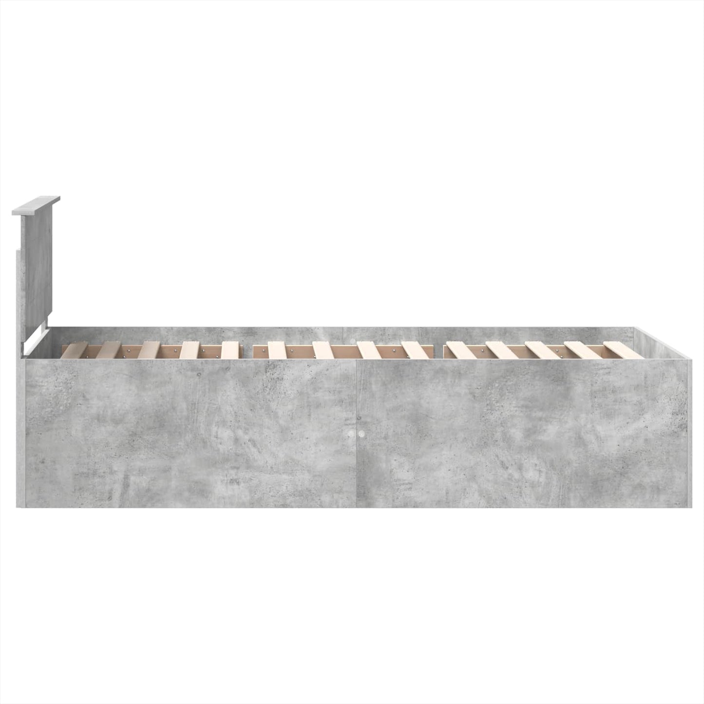 Bed Frame Concrete Grey 75 x 190 cm Engineered Wood