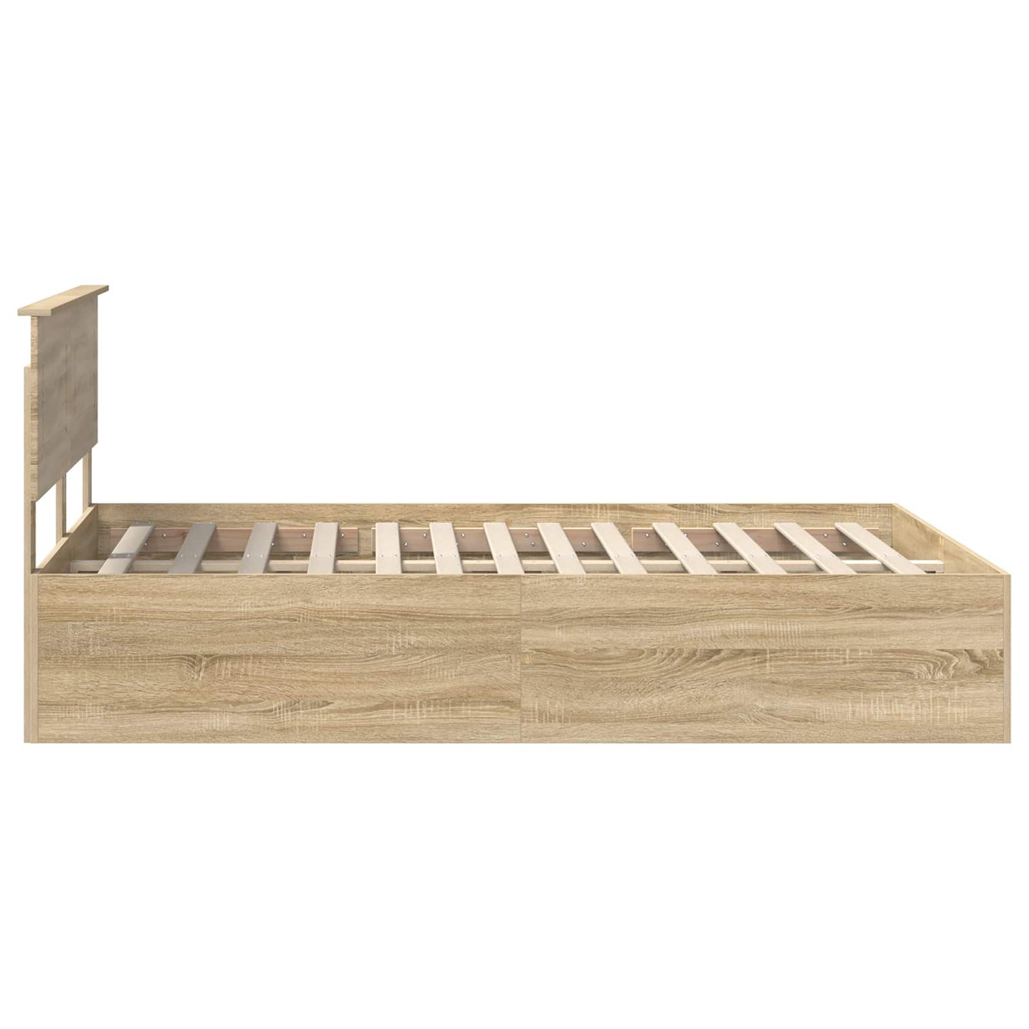 Bed Frame Sonoma Oak 150 x 200 cm Engineered Wood