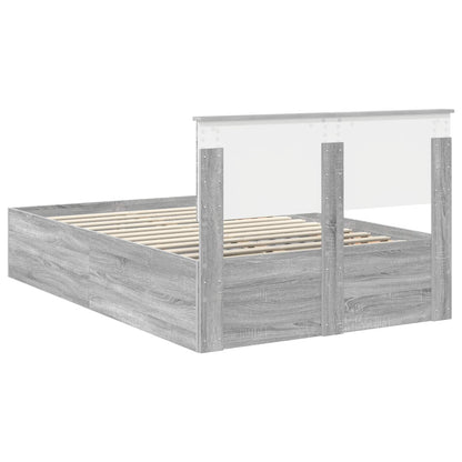 Bed Frame Grey Sonoma 120 x 190 cm Engineered Wood