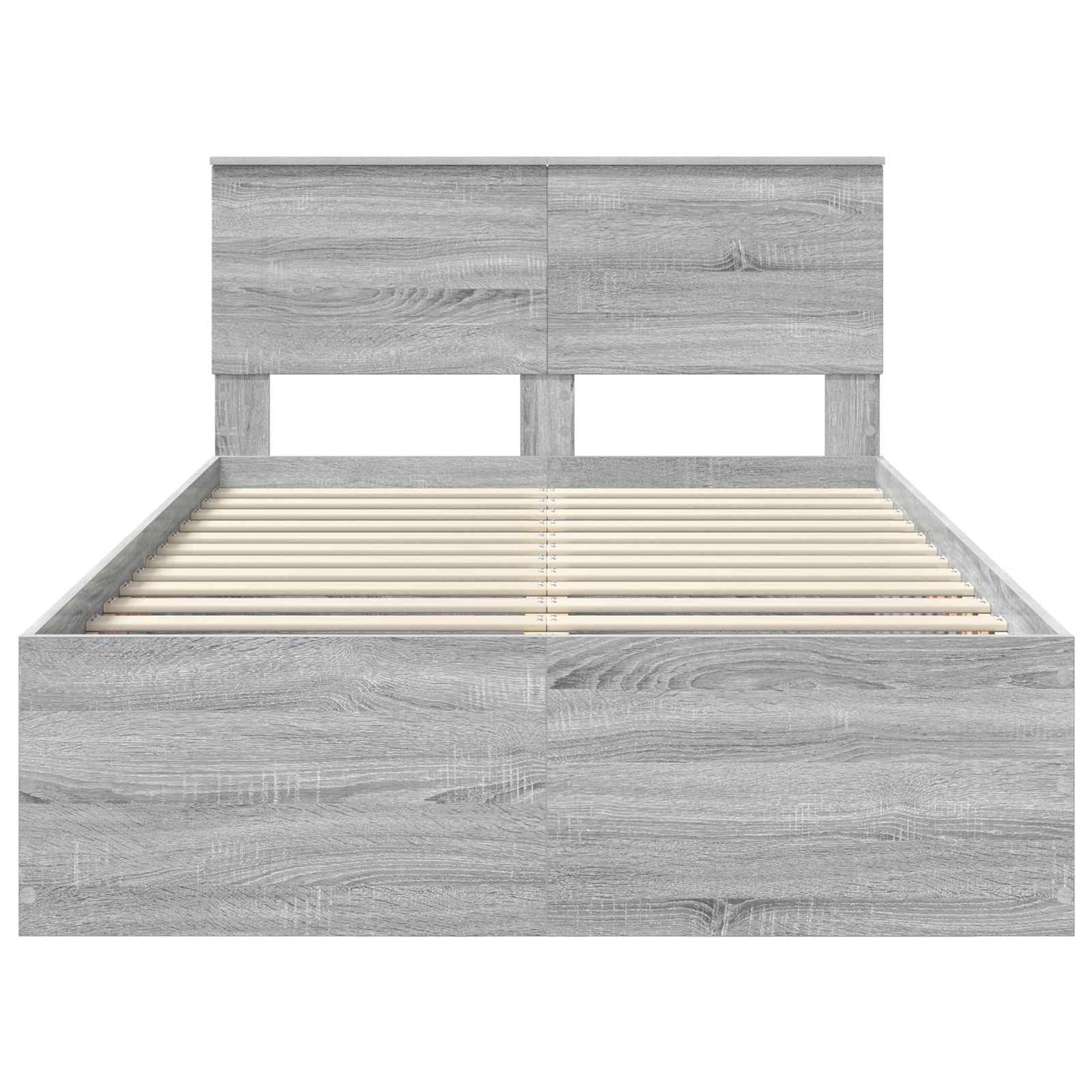 Bed Frame Grey Sonoma 120 x 190 cm Engineered Wood