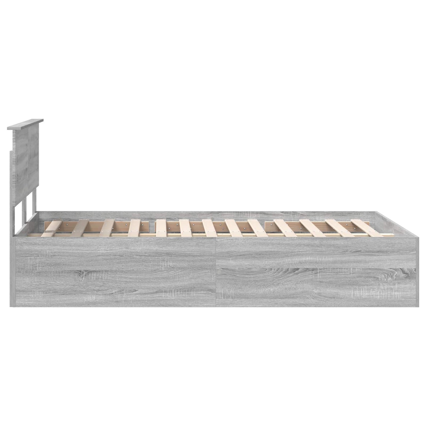 Bed Frame Grey Sonoma 120 x 190 cm Engineered Wood