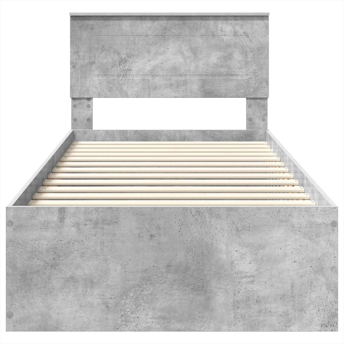 Bed Frame Concrete Grey 75 x 190 cm Engineered Wood