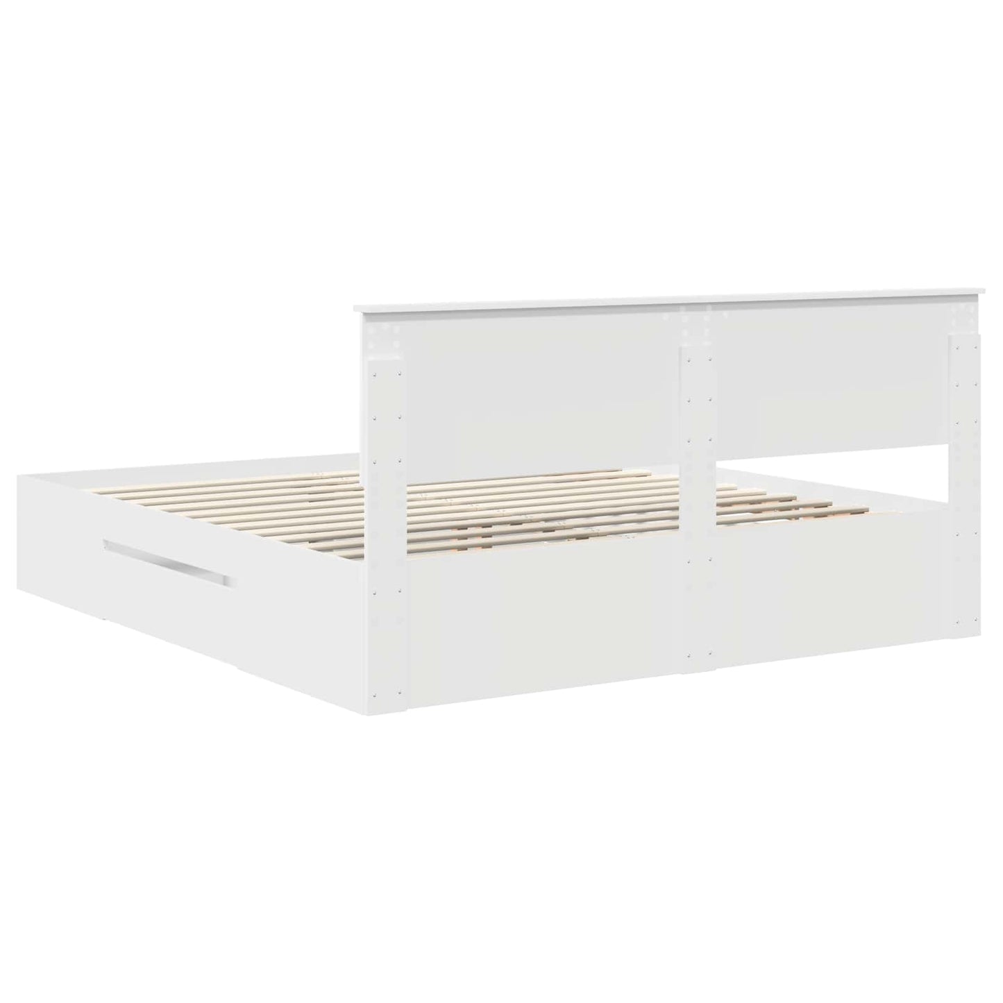 Bed Frame with Headboard White 180 x 200 cm Engineered Wood