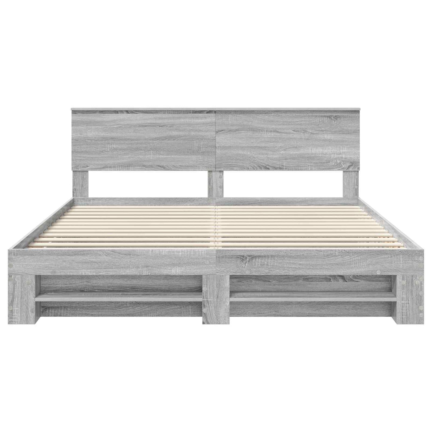 Bed Frame Grey Sonoma 180 x 200 cm Engineered Wood