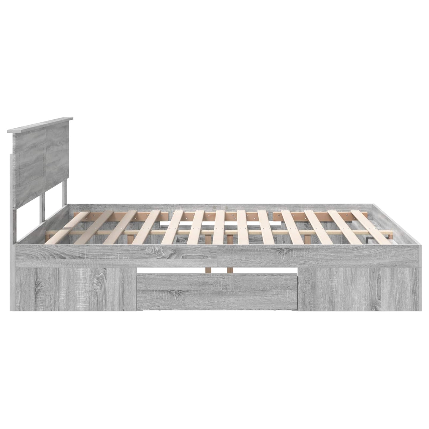 Bed Frame Grey Sonoma 180 x 200 cm Engineered Wood