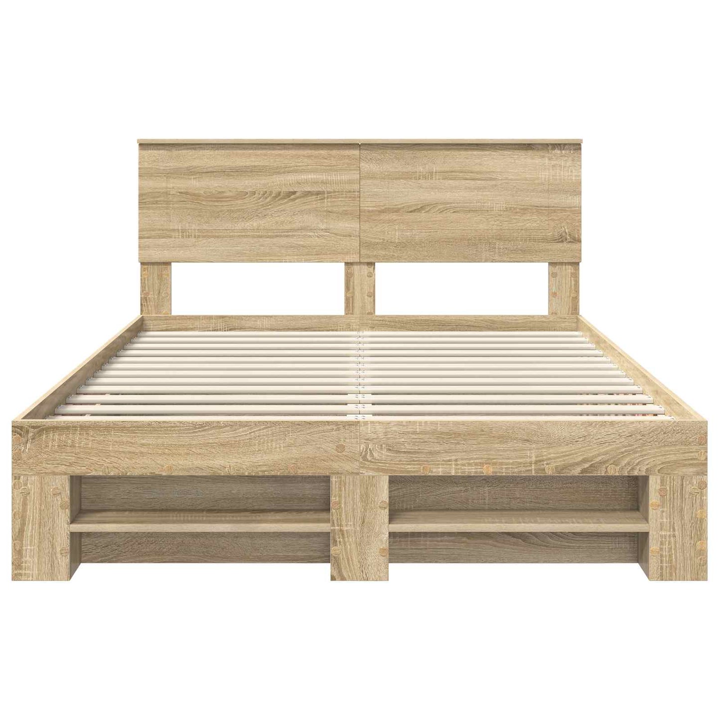 Bed Frame Sonoma Oak 150 x 200 cm Engineered Wood
