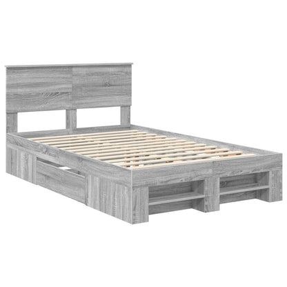 Bed Frame Grey Sonoma 120 x 200 cm Engineered Wood