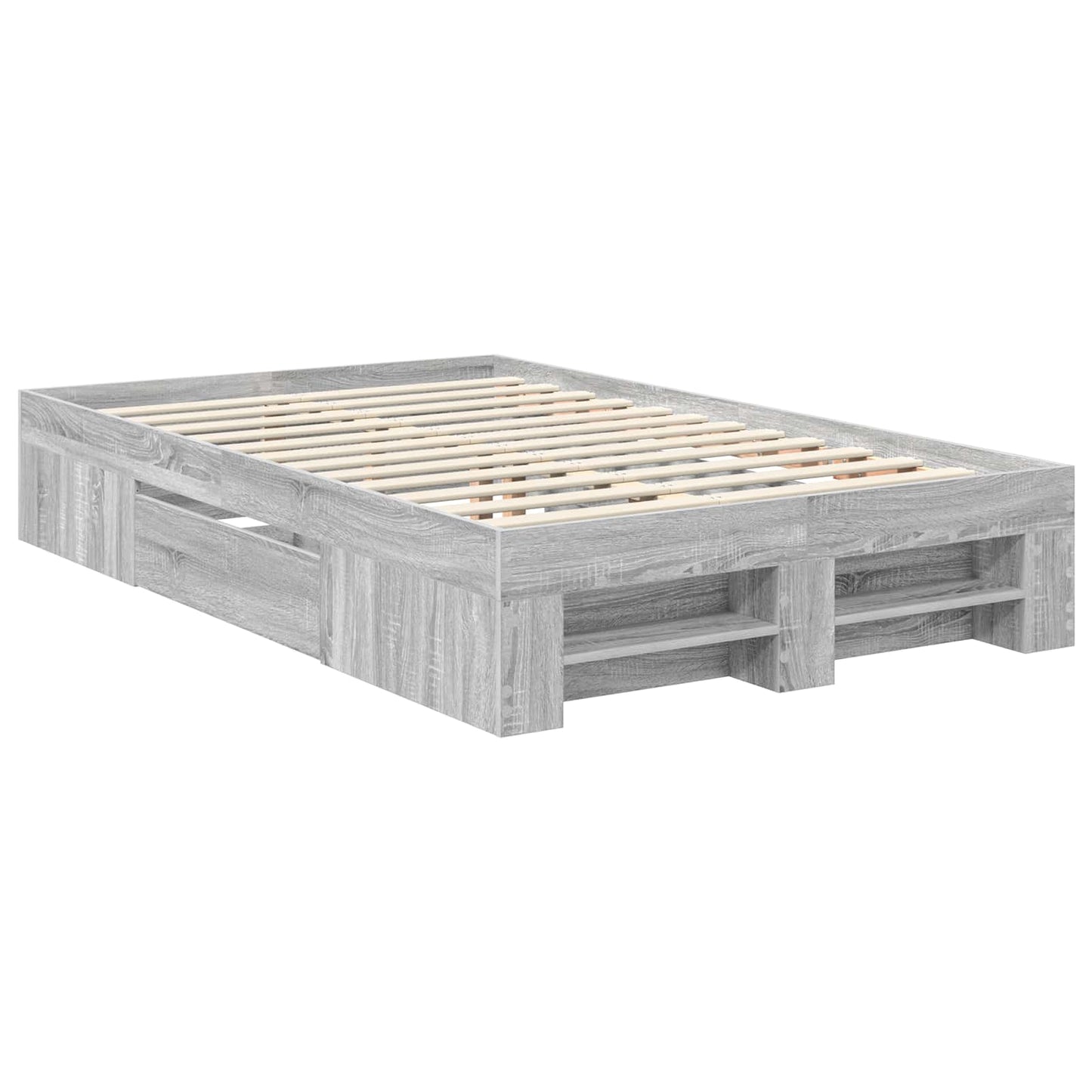 Bed Frame Grey Sonoma 120 x 200 cm Engineered Wood