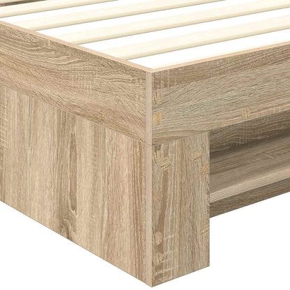 Bed Frame with Headboard Sonoma Oak 80 x 200 cm Engineered Wood