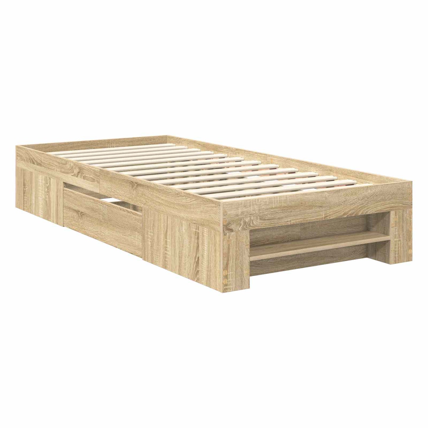 Bed Frame with Headboard Sonoma Oak 80 x 200 cm Engineered Wood