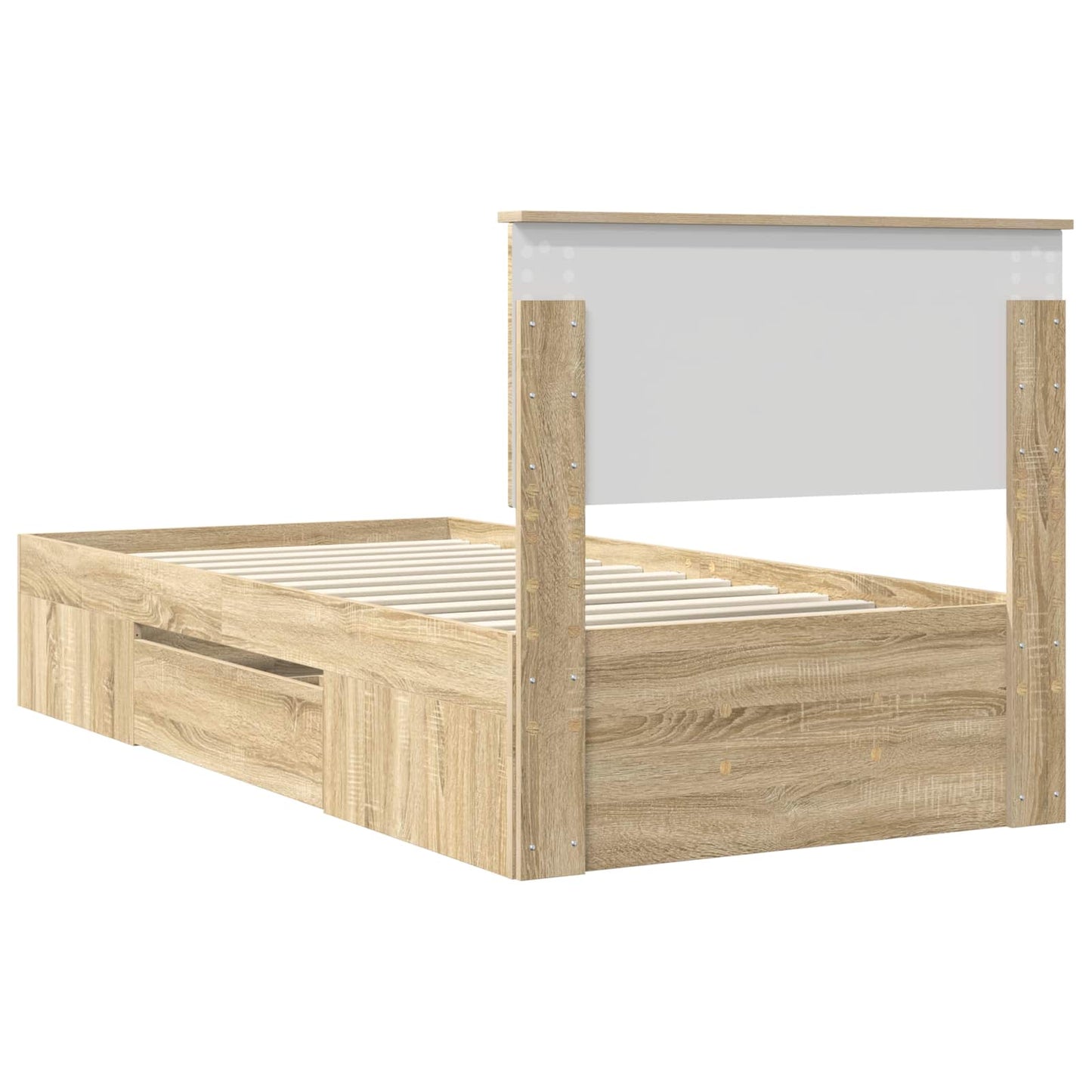 Bed Frame with Headboard Sonoma Oak 80 x 200 cm Engineered Wood