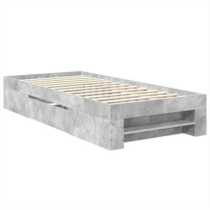 Bed Frame Concrete Grey 80 x 200 cm Engineered Wood