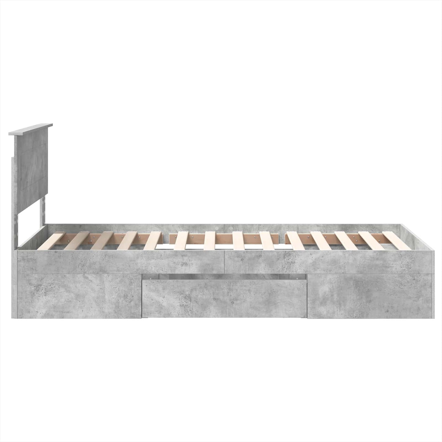 Bed Frame Concrete Grey 80 x 200 cm Engineered Wood