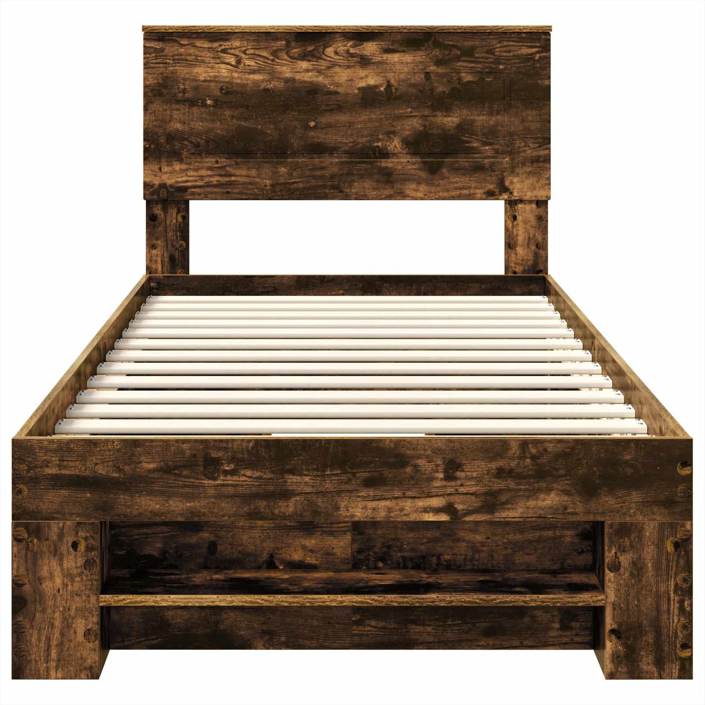 Bed Frame with Headboard Smoked Oak 80 x 200 cm Engineered Wood