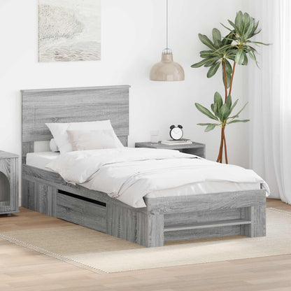 Bed Frame Grey Sonoma 80 x 200 cm Engineered Wood