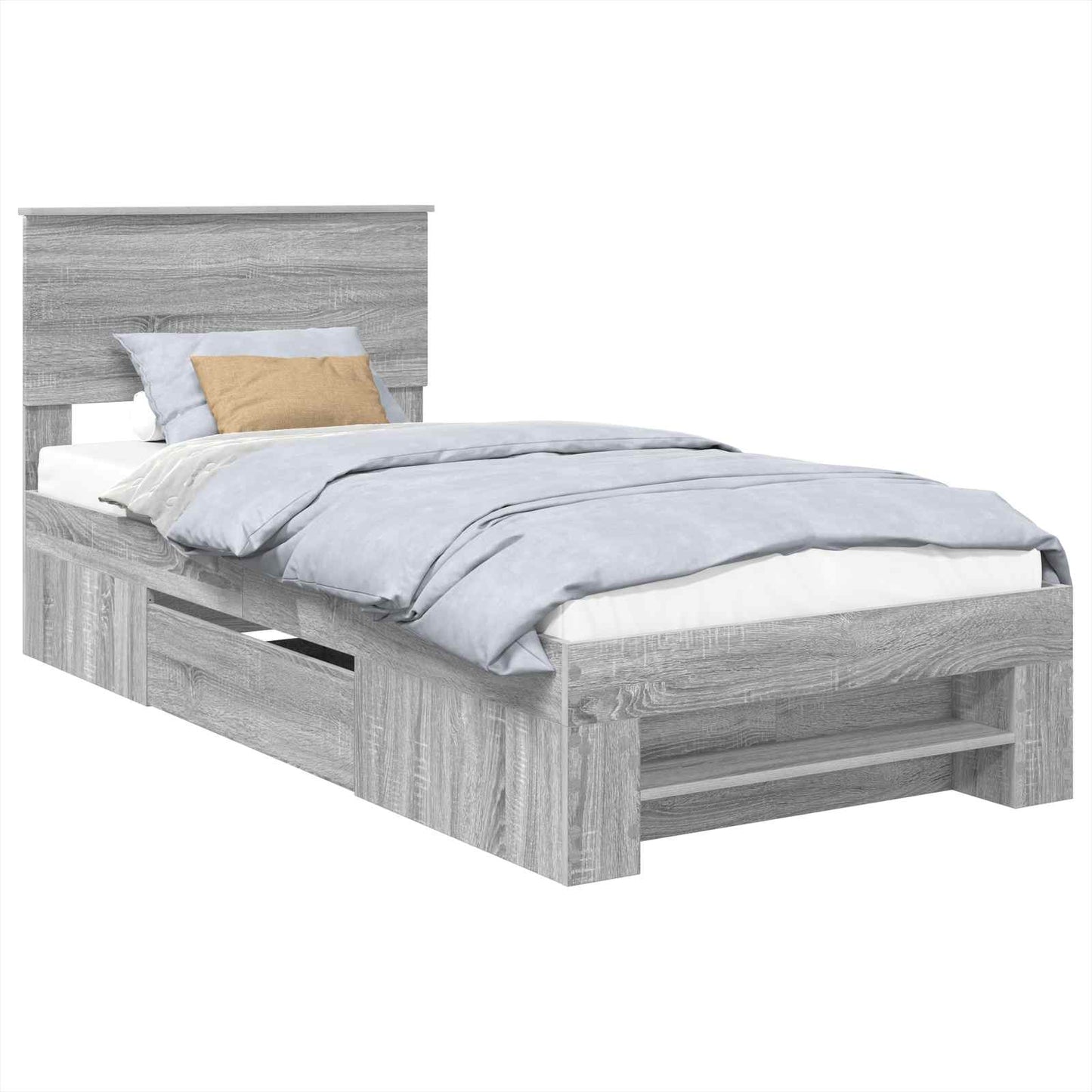 Bed Frame Grey Sonoma 80 x 200 cm Engineered Wood