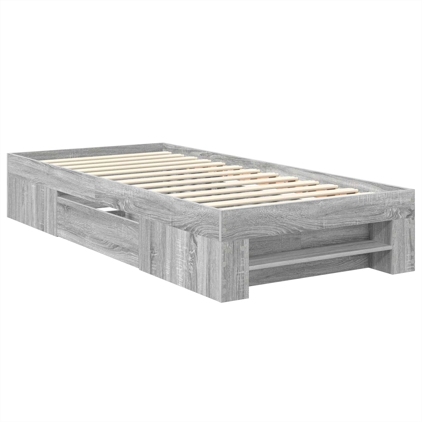 Bed Frame Grey Sonoma 80 x 200 cm Engineered Wood