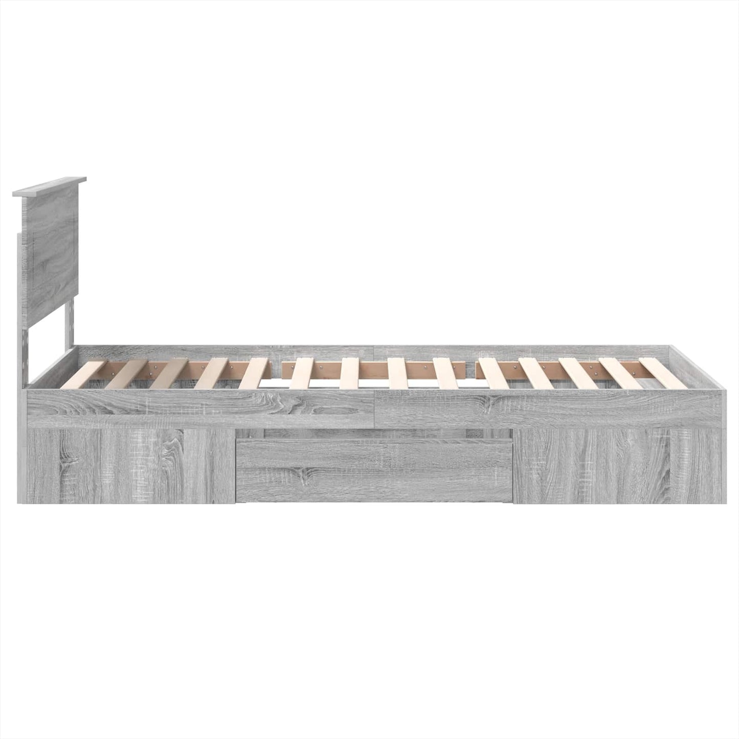 Bed Frame Grey Sonoma 80 x 200 cm Engineered Wood